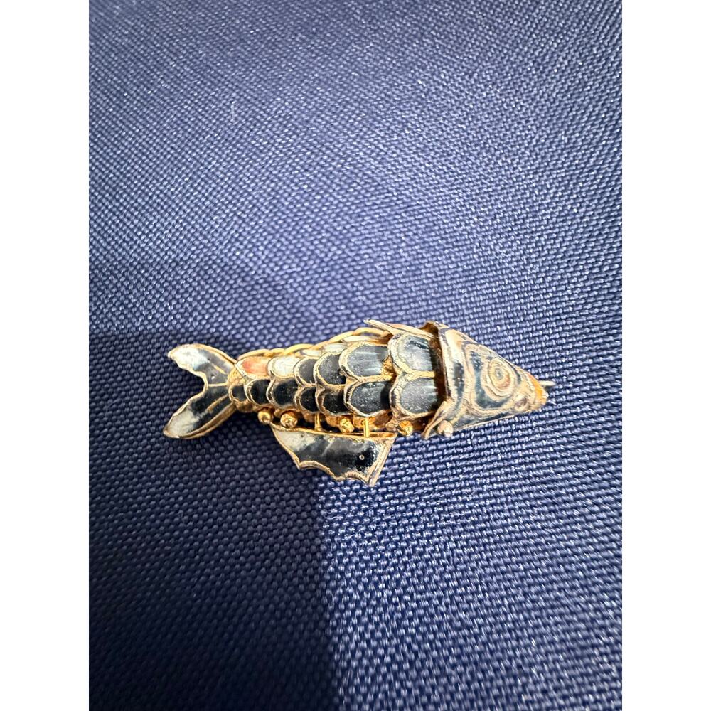 Vintage Articulating Fish Pendant Charm
